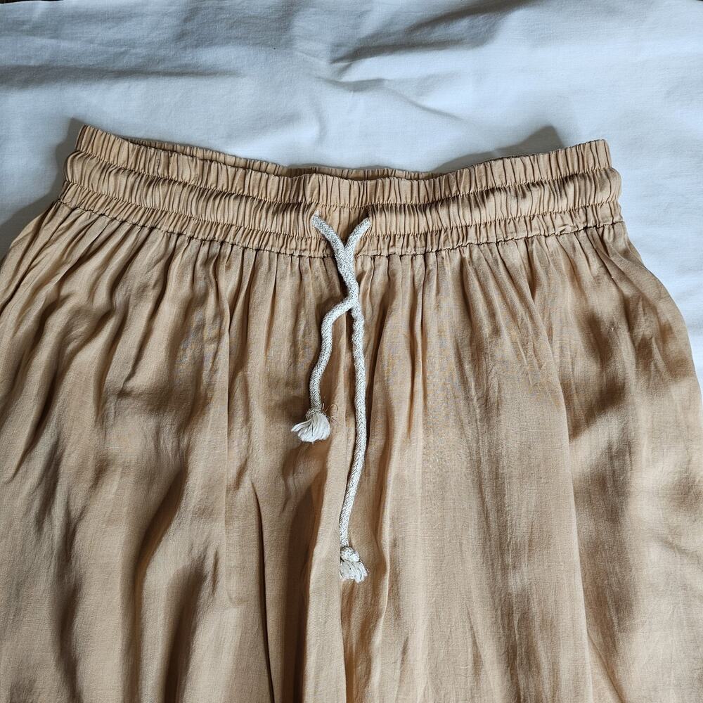 Zara Collection Ruffle Hem Maxi Skirt Caramel Brown Boho size Midium Festival - Picture 4 of 8